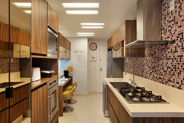 Arquitetura residencial cozinha planejada compacta