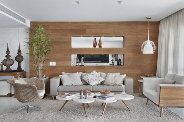 Arquitetura residencial decoração em sala de estar