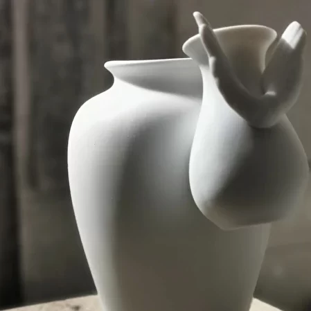 vaso filhote de porcelana