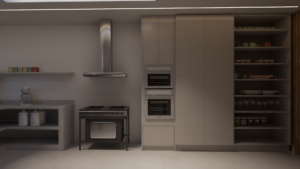 design de cozinha moderna 3D