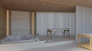 spa residencial com integração natural